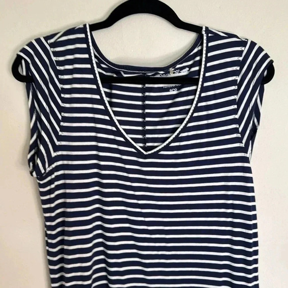 Toad&Co Muse Maxi Dress Navy and White Stripes Size Large Nautical Outdoor - Picture 4 of 8